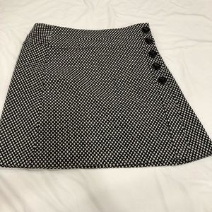 Talbots Black and white mini skirt wool size 12